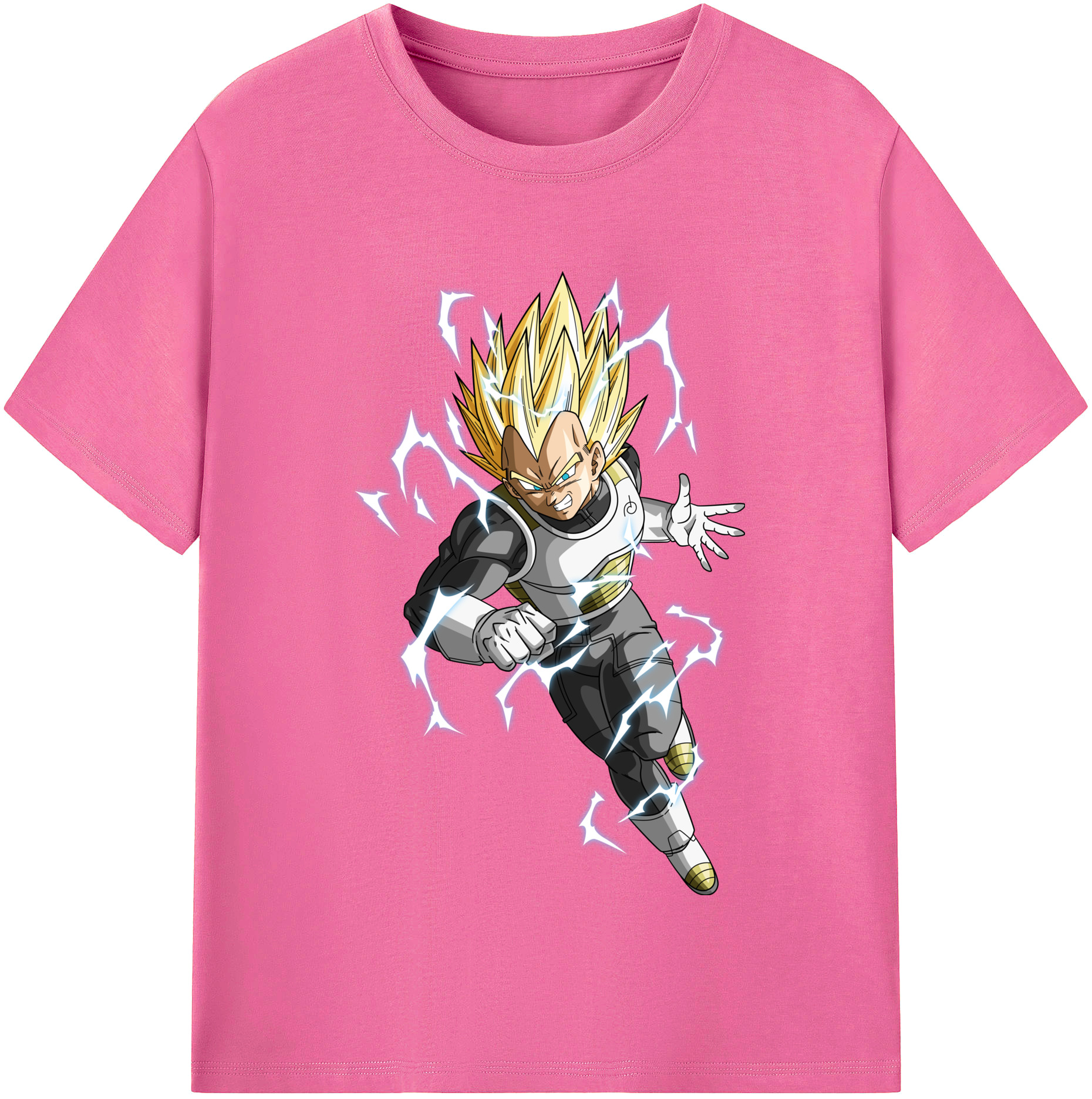 （画像用） ドラゴンボール ベジータ四世（Bejīta Yonsei）DRAGON BALL Vegeta IV レディースカジュアルプリントTシャツ（綿100％）